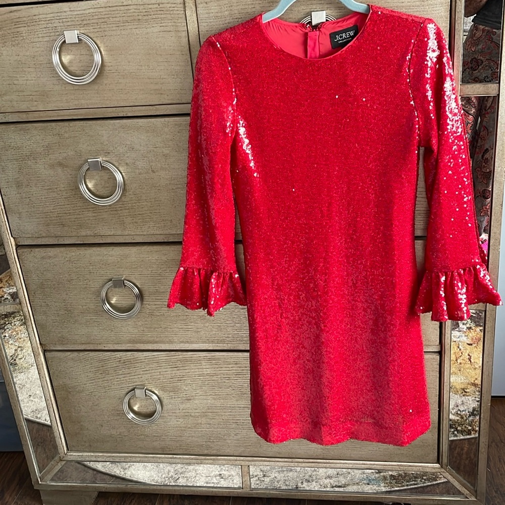J. Crew Bombshell fitted sequins mini dress, size 2; new - Picture 4 of 8